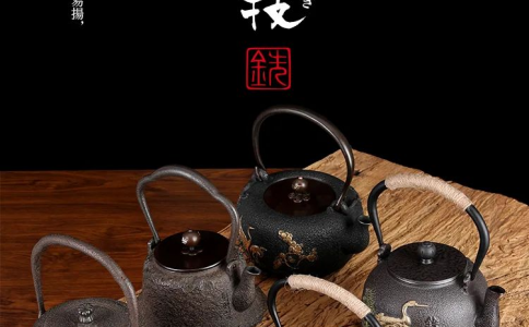 鉄技 鑄鉄壺 櫻花款鑄鐵壺、奔馬款鑄鐵壺、仙鶴款鑄鐵壺、松鶴款鑄鐵壺